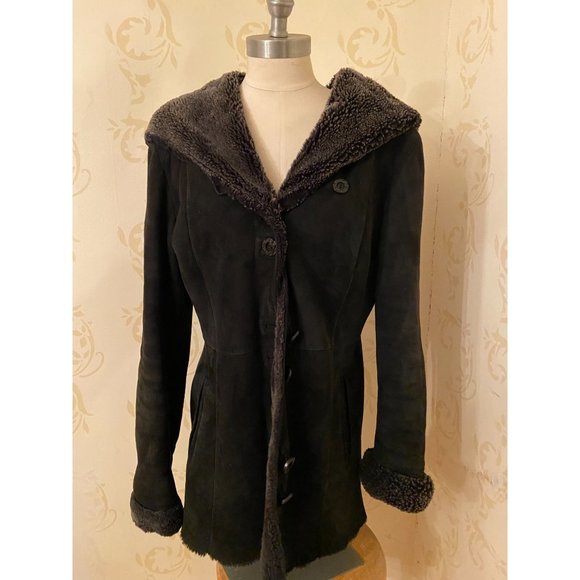 Studio Milano 100% Shearing Hoodie Jacket Ladies Medium - Picture 1 of 7
